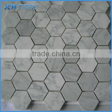 Hexagon mixed color nature marble building material