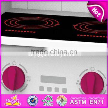 New Design Children Pretend Play Toys Wooden Red Play Kitchen W10C282 photo-2