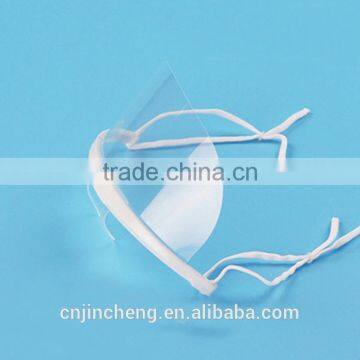 Widely Used in Hotel and Restaurant Smile Antibacterial Transparent Clear Plastic Sanitary Face Mask for Food Service photo-3