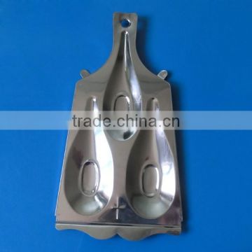 stainless steel spoon rest for 3 spoons