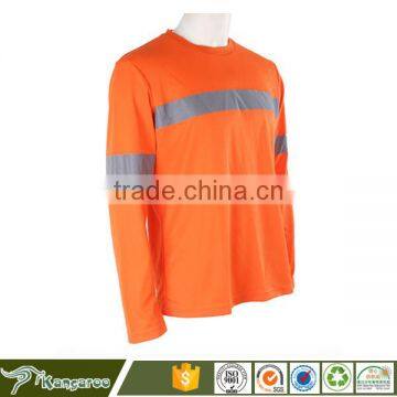 V-Neck High Visibility Fluorescent Reflective Tape T-Shirt photo-4