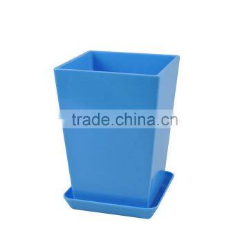 Square Plastic Light Color Flower Pot photo-4