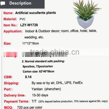 Mini Decorative Home and Office Table Potted Succulent Plant photo-2