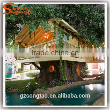 Guangzhou Songtao New Design Products Big Artificial/fake Tree Trunk With Hole Tree House for Holiday photo-3