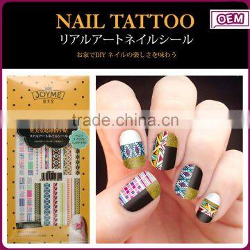 Joyme Hot sale colorful printing salon supplies water transfer sticker for nail art