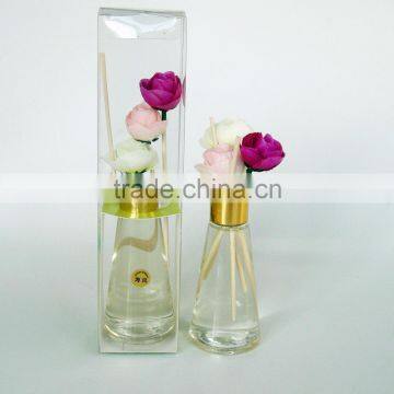 EA3-0862 Fragrance Diffuser With Ceramic Bottle Curled Rattan Sticks Green Tea Scent photo-2