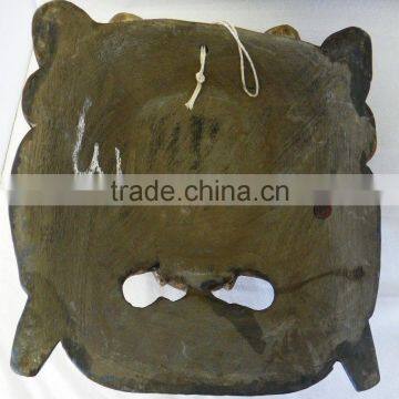 Hand Crafted Wooden Mask of Bhairab Mahakal Wall Hanging Made In Nepal photo-3