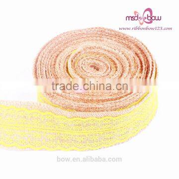 Wholesale Natural White Lace Trim Tape Jute Burlap Ribbon photo-5