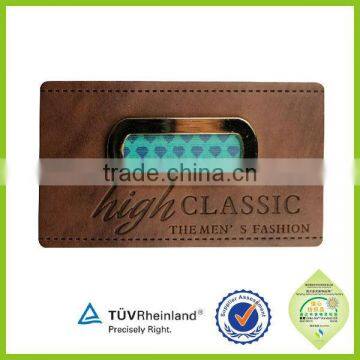 cheap metal logo engraved custom labels for handbags