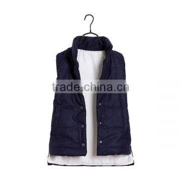 Factory Women Fashion Comfortable Winter Spring Sleeveless Asymmetrical Front Short Back Long Blue Jacket photo-2