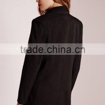 Best Selling Ladies Black Woven Formal Blazer Wholesale photo-5