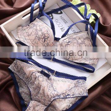 2016 New Design Fashion Sexy Fancy Bra Panty Set