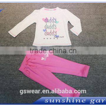 Chirldren Girls Clothing Sets Spring And Autumn Pants+Shirts Set