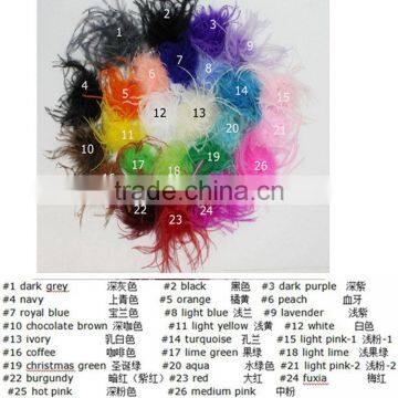 lovely straight ostrich feather power puff for decoration