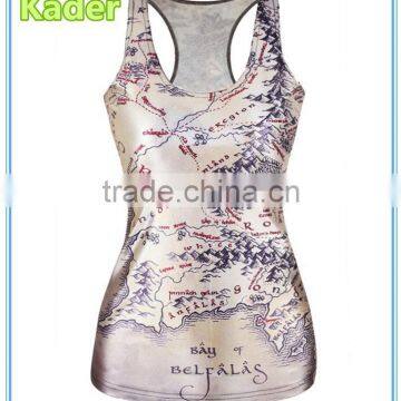 Wholesale Gym Full Printing Tank Top China Manufacturer photo-4