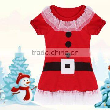 Girls Lovely Short Sleeve Home Frilly Red 2 / 3 year or 1-6 years old baby girl dress