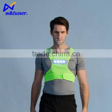 China supplier LED safety new design glowing warning vest women men