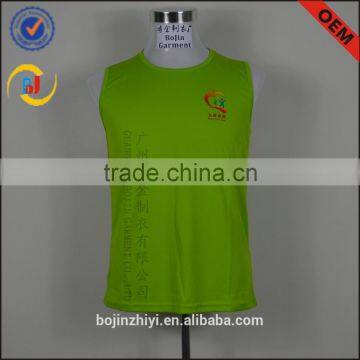 dri fit sport green tank top heat transfer printing cosy vest