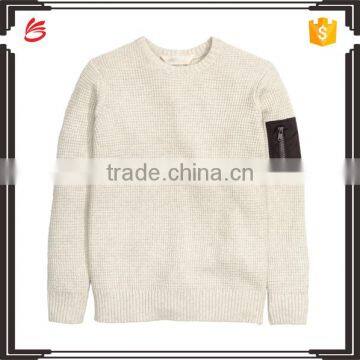 Wholesale 100% cotton knitted sweater design for kids hand knit boy sweater