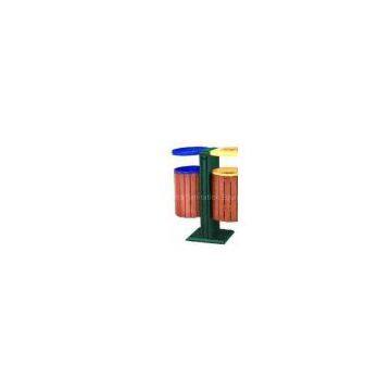 Stainless Steel and wooden structure Recycling containers garbage  Bins for Outdoor,Schools