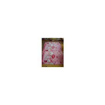 Pink Car Soft Polyester Baby Blanket Superfine Fiber For Home / Picnic