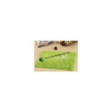 Shiny Soft Chenille Polyester Carpet , Microfiber Bathroom Carpet for Drying Feet