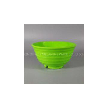 Green Solid Color Round Melamine Deep Noodle Bowl