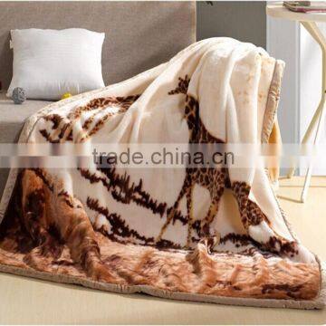 100 polyester printed warp knitted thick mink blankets wholesale