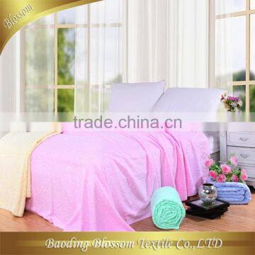 Polyester Microfiber Carving Blanket Embossed Bedding Blanket HRM Double Ply Blanket Colorful Gift Bedding Blanket Set