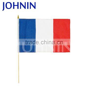 Wholesale Polyester Printed Red White Blue National Hand France Flag