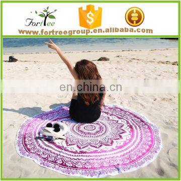 Hot sale new fashion classical cover up custom made circle beach towel printed