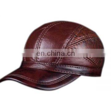 Black brown wine-red unique custom leather hat baseball hat