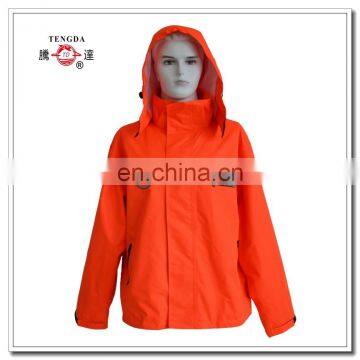 waterproof orange motor bike rain jacket