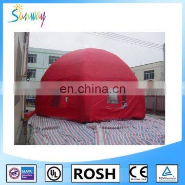SUNWAY Red and White Inflatable Dome Tent,Tent With Inflatable Mattress