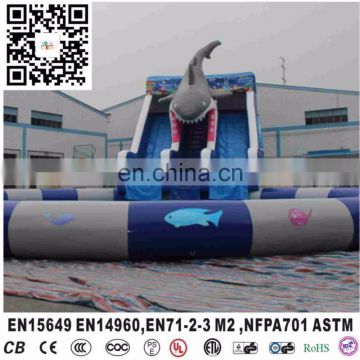 2016 Colorful customize size high quality inflatable water park inflatable slide with pool