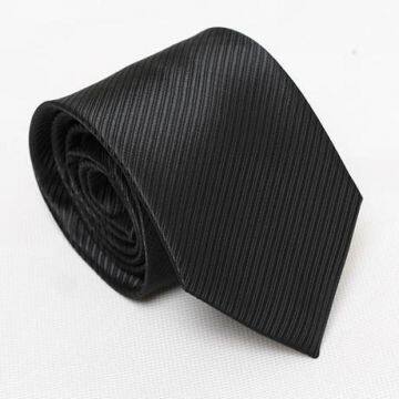 Satin Gold Polyester Woven Necktie Printed Weave