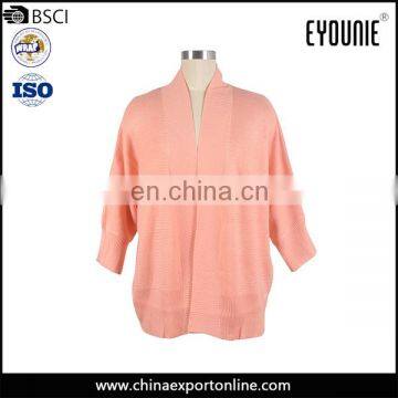 Spring Women Dolman Sleeve Long Cardigan Sweater Coat Without Buttons