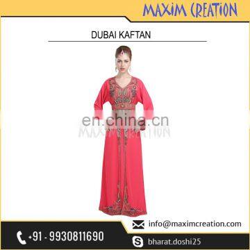 Latest Dubai Arabian Caftan With Unique Hand Made Embroidery Design 6149