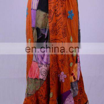 Vintage Patchwork Colorful Boho Maxi Skirt HHCH 127 A photo-2