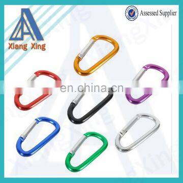 Colorful D shaped locking carabiner for Camping Fishing Hiking Traveling