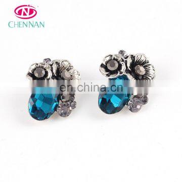 Coat and blazer button rhinestone alloy bulk buttons for garments clothing