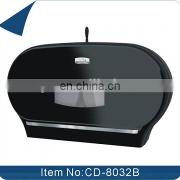 Oba Series ABS Toilet Tissue JumboTwin Roll Paper Dispenser, Black.CD-8032B