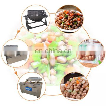 Big capacity flour coated peanut making machine green peas coating frying fine