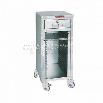 AG-CHT014 Hospital Furniture Stainless steel  Patient Record Medical File Cart Trolley