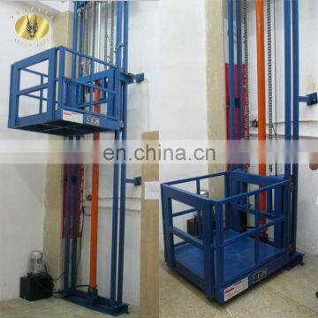 7LSJD Shandong SevenLift Guide Rail Manual Warehouse Inground Cover 1.5 Ton Cargo Hydraulic Lift