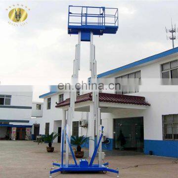 7LSJLII Shandong SevneLift aerial dual mast hydraulic aluminum building manual electric ladder lift elevator platform machine