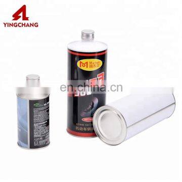 Empty brake oil tinplate metal round can