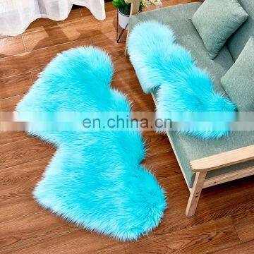 Home textile Deer print fabric Faux fur rug sheepskin Floor carpet