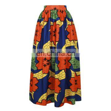 Hot Selling Plus Size Women's Long African Border Printed A Line Floor-length Max Skirts photo-5