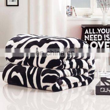 Throw Fleece Queen Size  Black And White Home Must Haves Zebra Animal Print Safari Bed Blanket